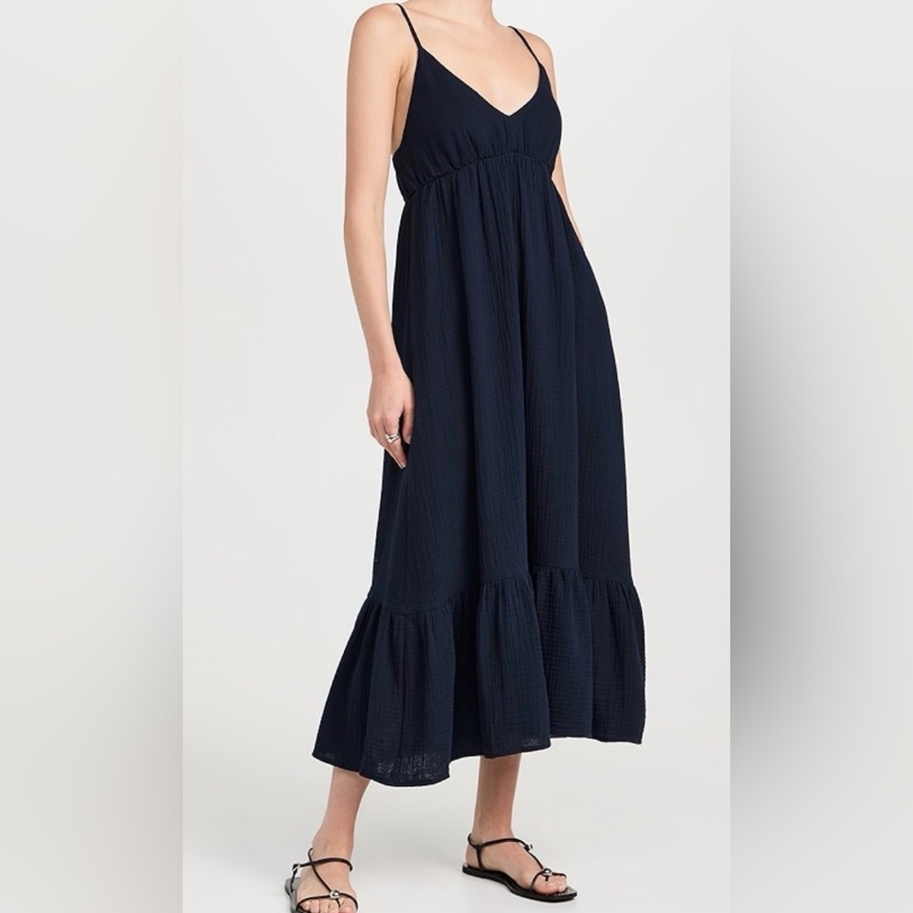 Splendid Deep Blue Midi Dress